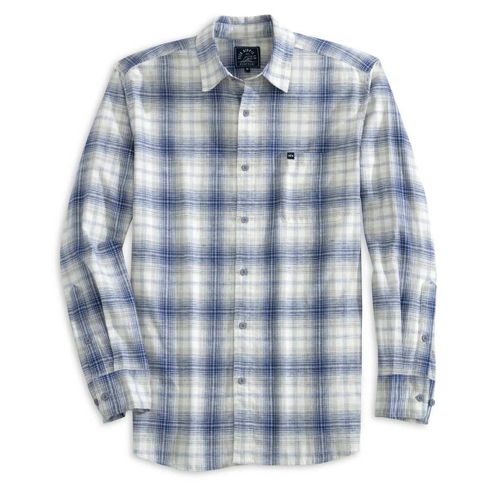 NEW FISH HIPPIE CO rumfront long sleeve shirt in navy